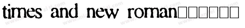times and new roman字体转换